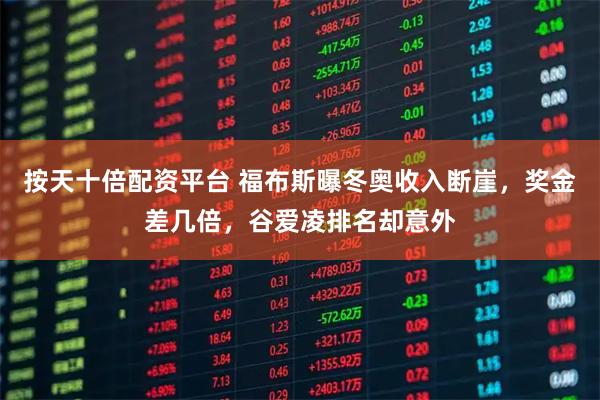 按天十倍配资平台 福布斯曝冬奥收入断崖，奖金差几倍，谷爱凌排名却意外